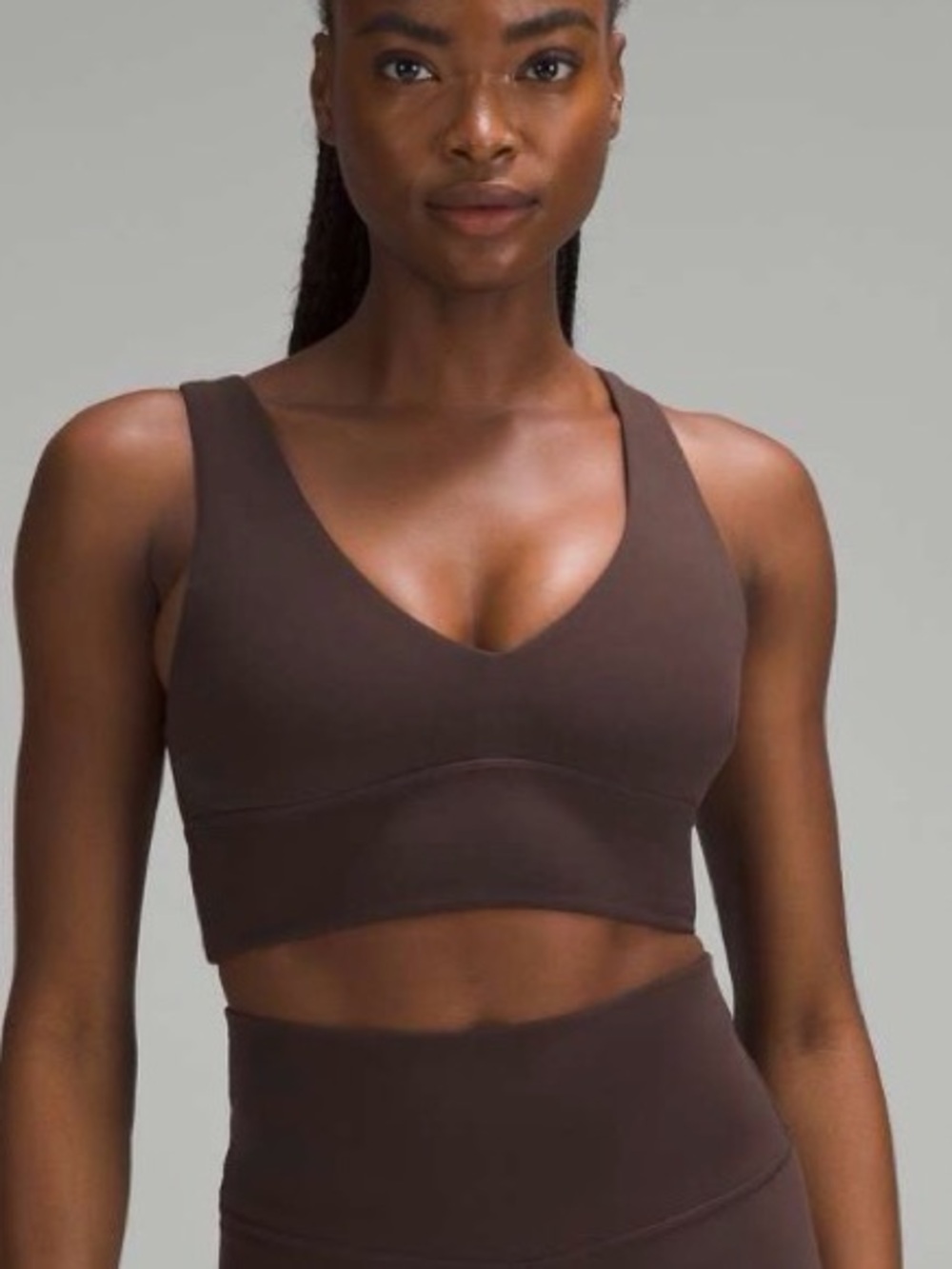 Lululemon Align V-Neck Bra — Espresso — Size 6